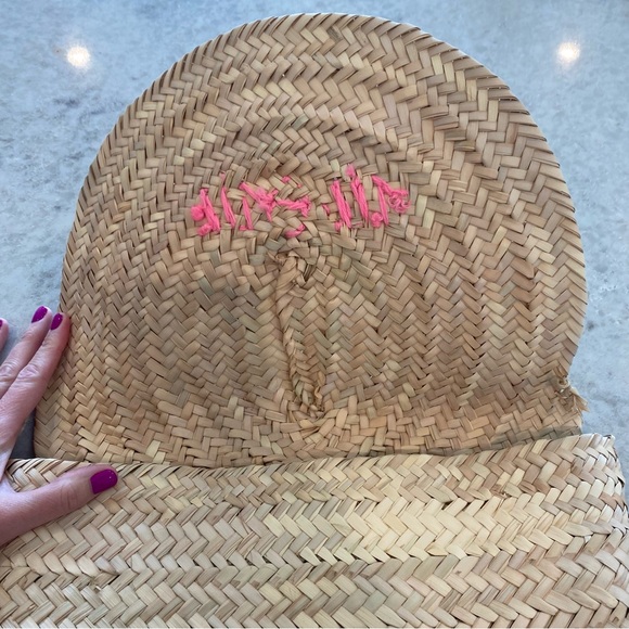 Poolside “Mom” Straw Envelope Clutch Bag